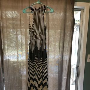 Black and white maxi dress